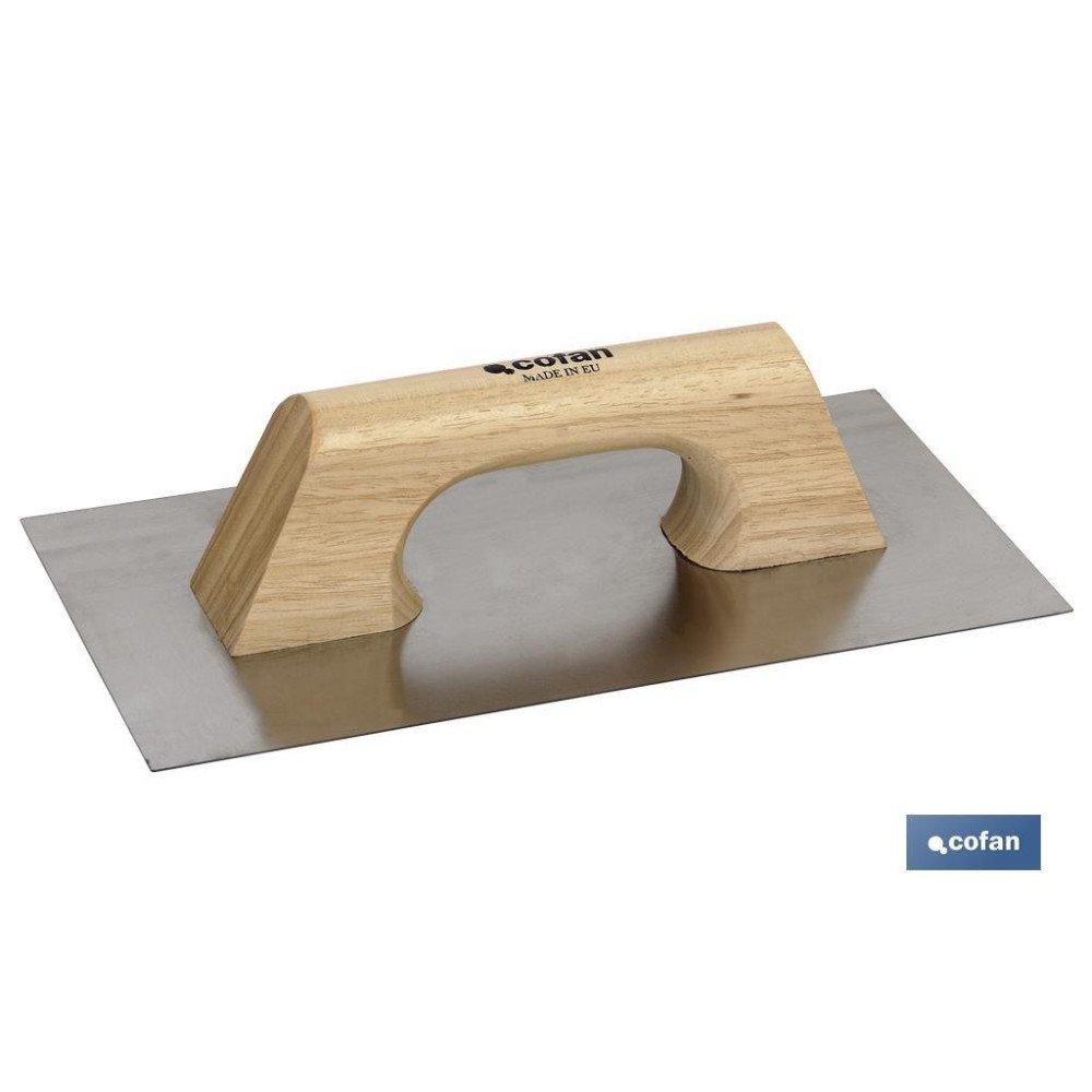 LLANA LISA INOX MANGO MADERA 300X150X0,6 (PACK: 1 UDS)