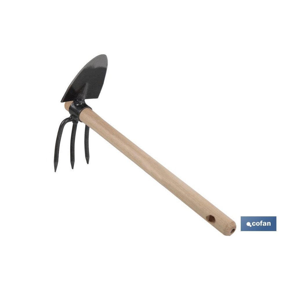 ZACHO CURVO 3 PUNTAS Y MANGO DE MADERA 210 X 80 MM 200 G (PACK: 1 UDS)