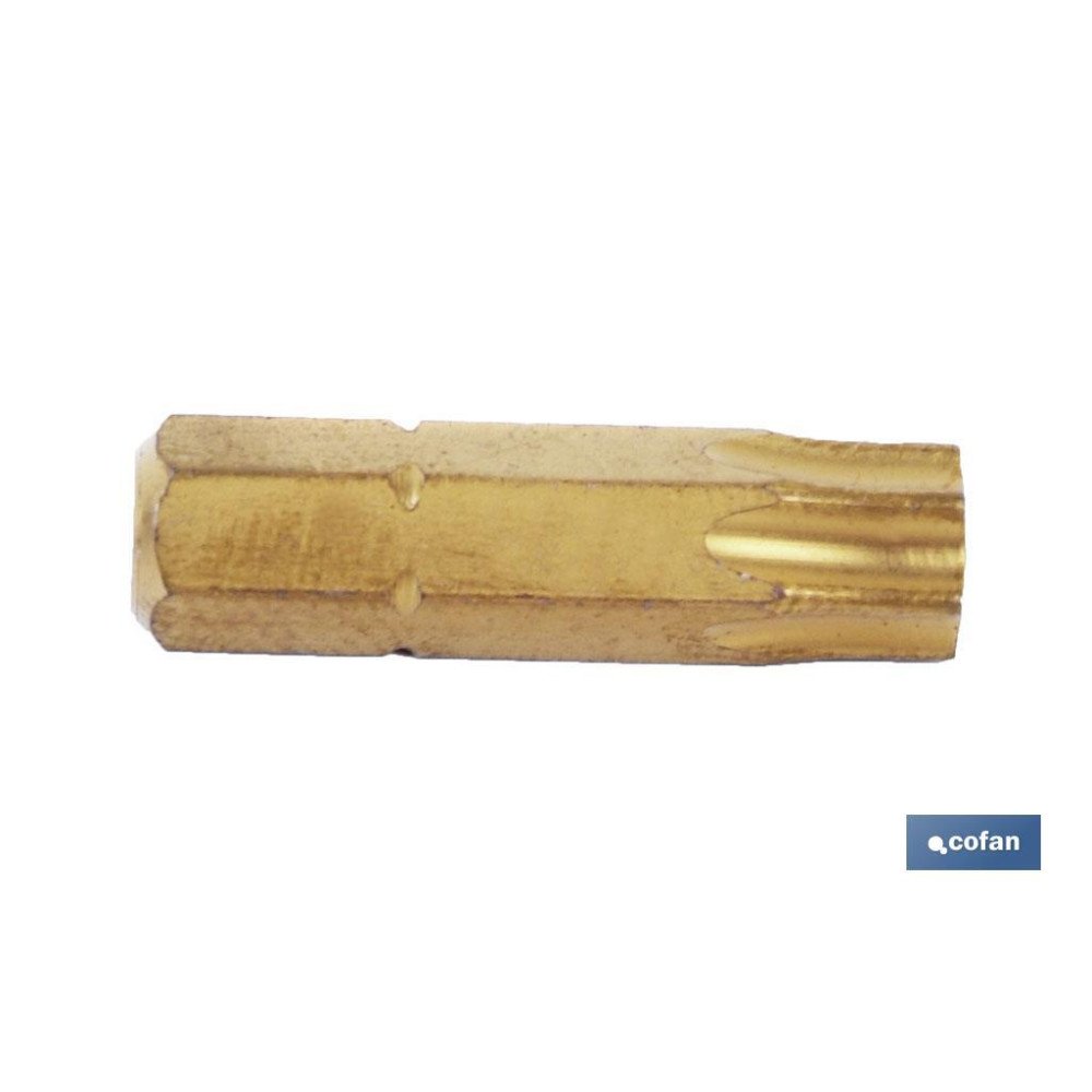 PUNTA DE TITANIO 1/4 25 MM T-10 VENTA UNITARIA (PACK: 1 UDS)