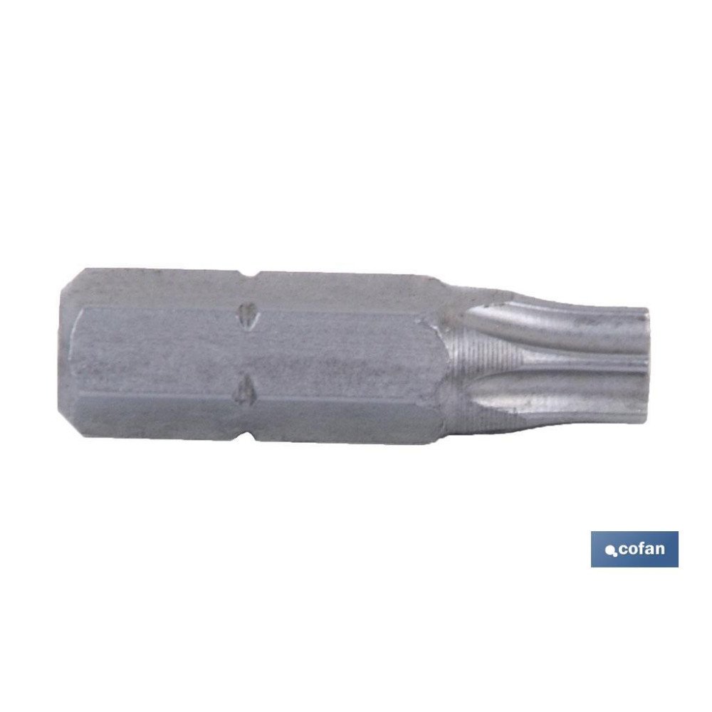 PUNTA DESTORNILL. TORX T-25, INVIOLABLE (PACK: 10 UDS)