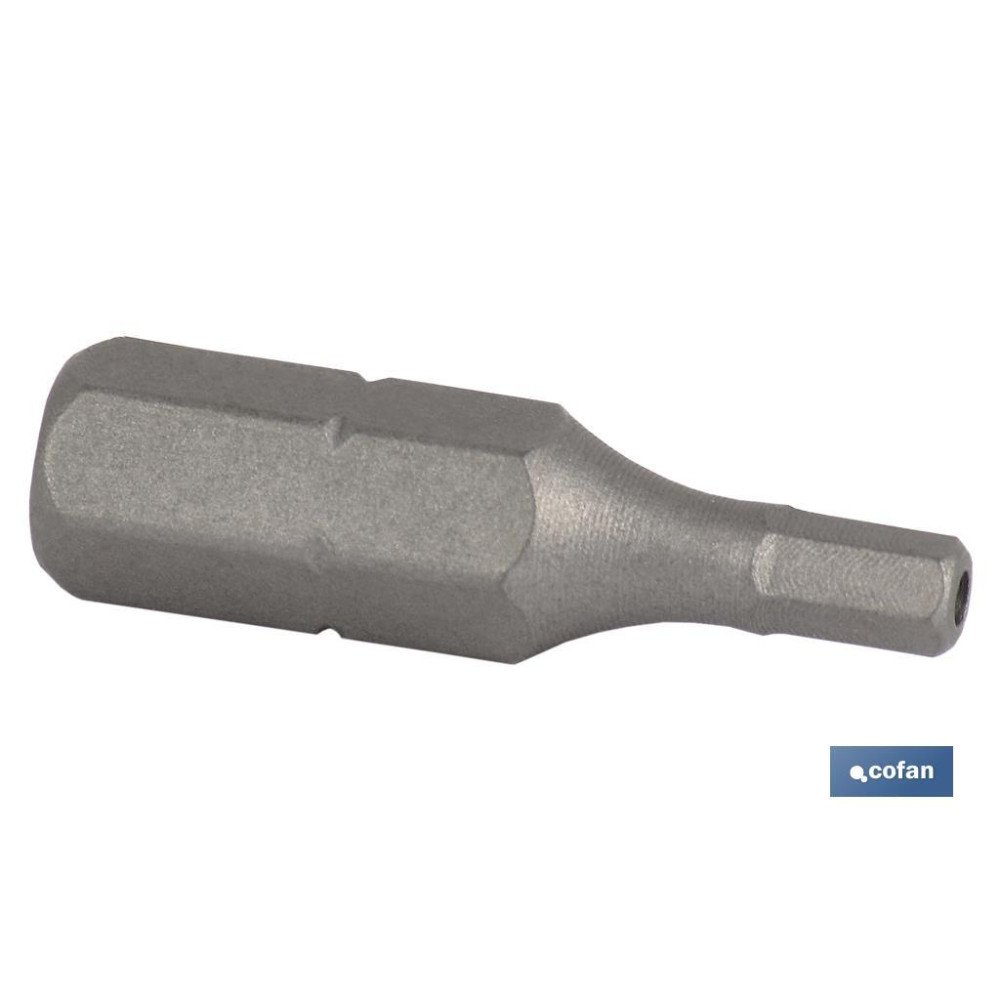 PUNTA.DEST.HEXAG. INVIOLABLE 6 25MM. (PACK: 5 UDS)