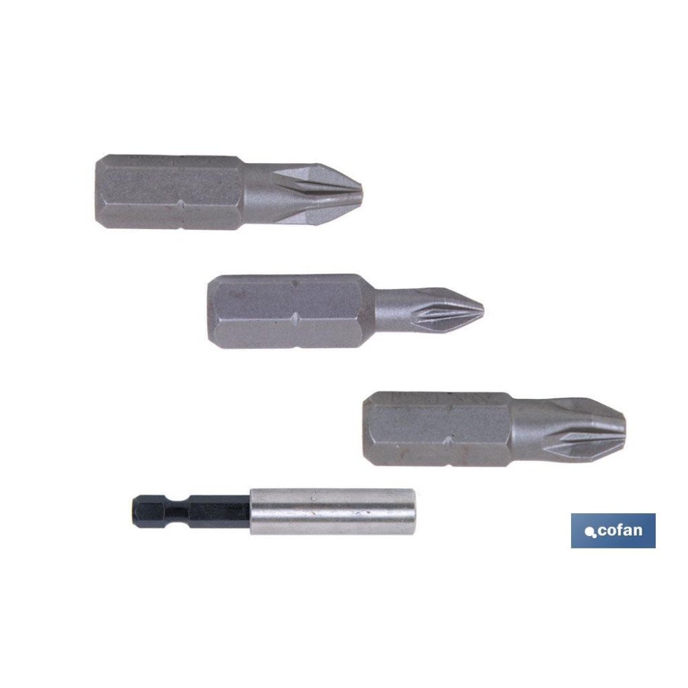 SURTIDO PUNTAS 1/4 PZ-1-2-3X25 + ADAPTADOR (PACK: 1 UDS)
