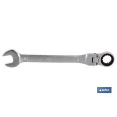 LLAVE COMBINADA ARTICULADA 180º DE CARRACA 17MM (PACK: 1 UDS)