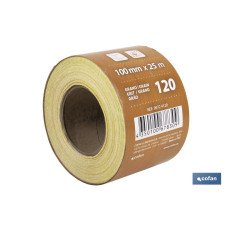 ROLLO LIJA DE PAPEL 100 X 25 M. G.120 (PACK: 1 UDS)