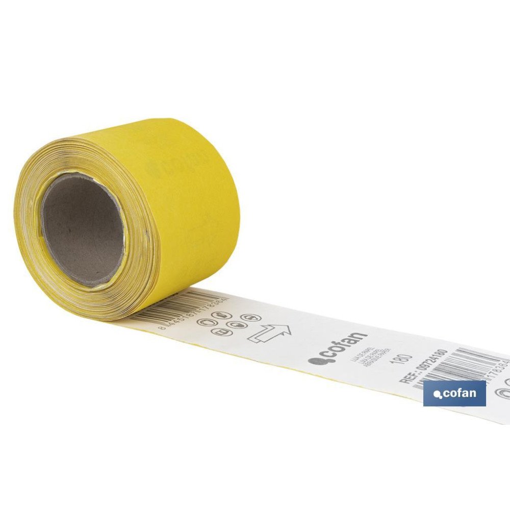 ROLLO LIJA DE PAPEL 100 X 25 M. G.180 (PACK: 1 UDS)