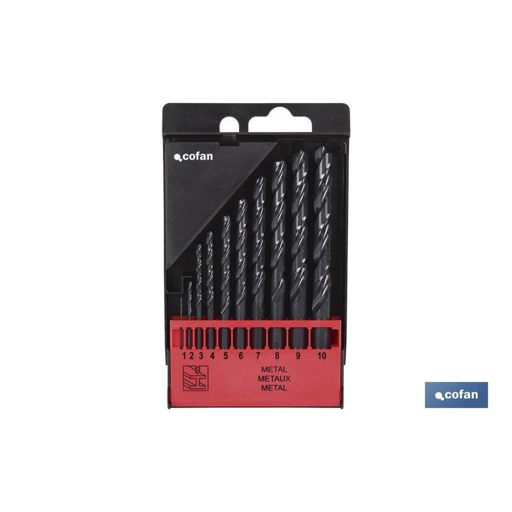 ESTUCHE BROCAS HSS - MEDIDAS: 1 - 10mm (10 pcs) (PACK: 1 UDS)