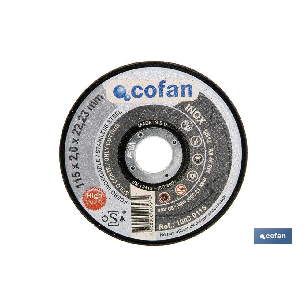 DISCO CORTE - 125X2,0X22,23 INOX PROFES. (PACK: 1 UDS)