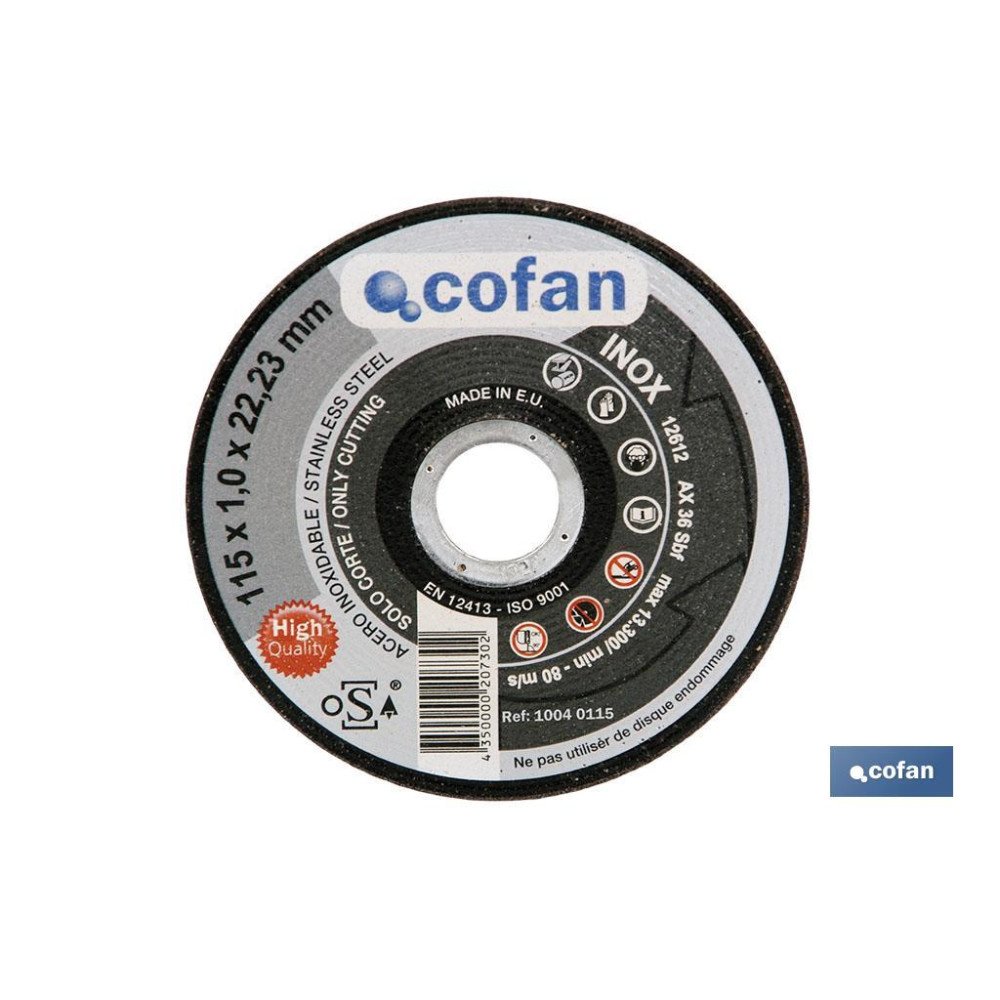 DISCO CORTE - 125X1,6X22,23 INOX PROFES. (PACK: 1 UDS)