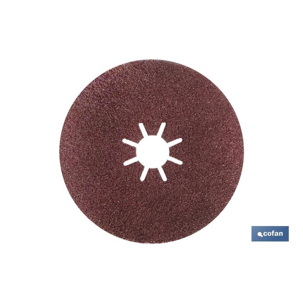 DISCO FIBRA 125 MM. - GRANO 60 (PACK: 25 UDS)
