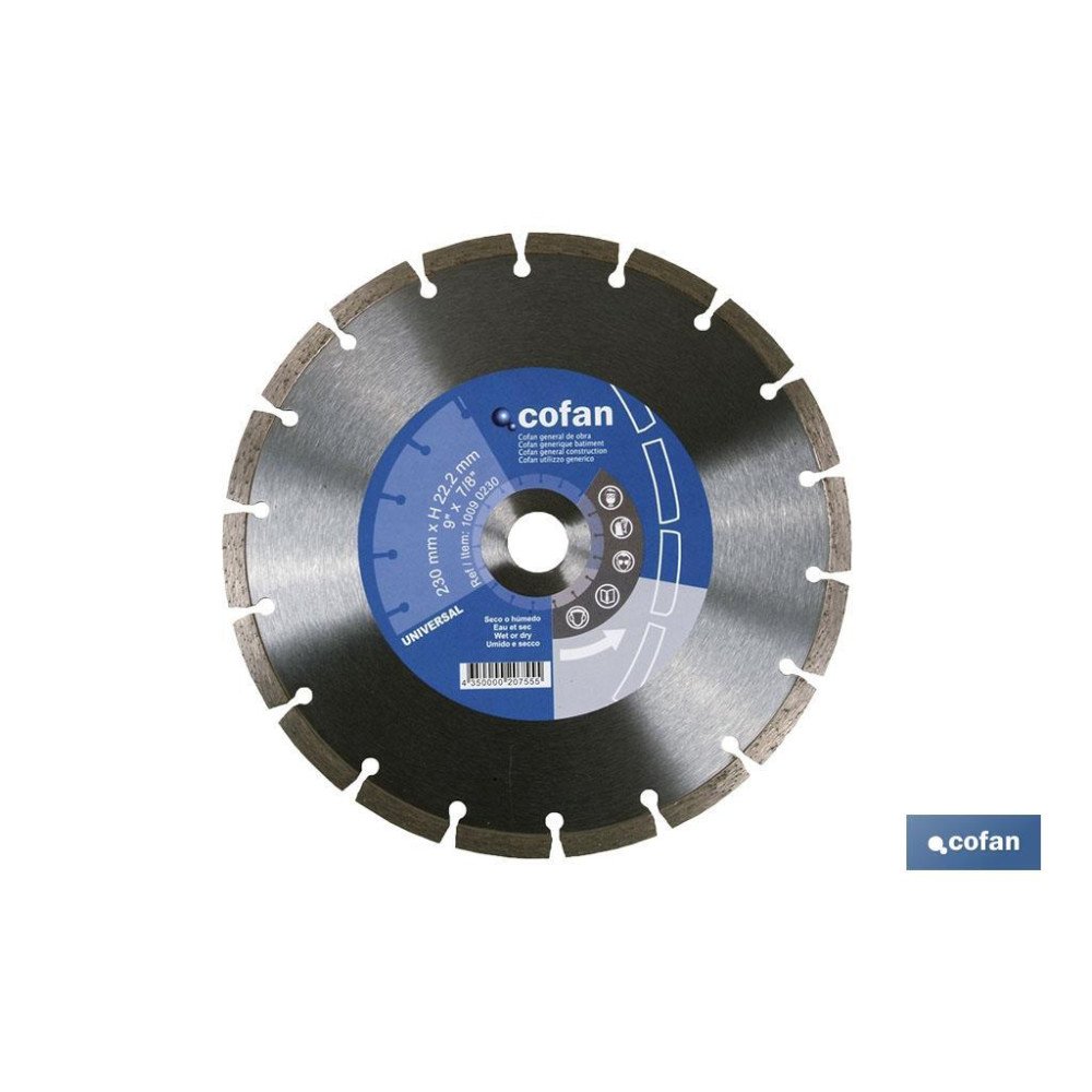 DISCO DIAMANTE CANTERO STANDARD H-10mm, 115mm (PACK: 1 UDS)