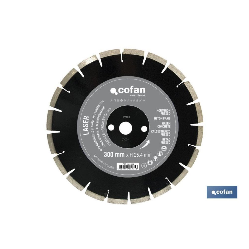 DISCO DIAM. HORMIGON FRESCO H-10, 350MM (PACK: 1 UDS)