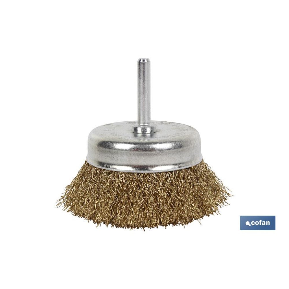 CEPILLO COPA ONDULADO 6xØ75 A.LATONADO 0.3mm (PACK: 1 UDS)