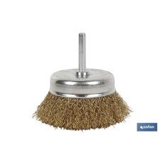 CEPILLO COPA ONDULADO 6xØ100 A.LATONADO 0.3mm (PACK: 1 UDS)