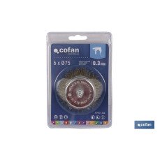 CEPILLO COPA ONDULADO 6xØ100 A.LATONADO 0.3mm (PACK: 1 UDS)