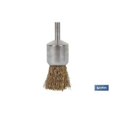 CEPILLO BROCHA ONDULADO 6xØ15 A.LATONADO 0.3mm (PACK: 1 UDS)