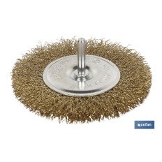 CEPILLO CIRCULAR ONDULADO 6xØ75 A.LATONADO 0.3mm (PACK: 1 UDS)