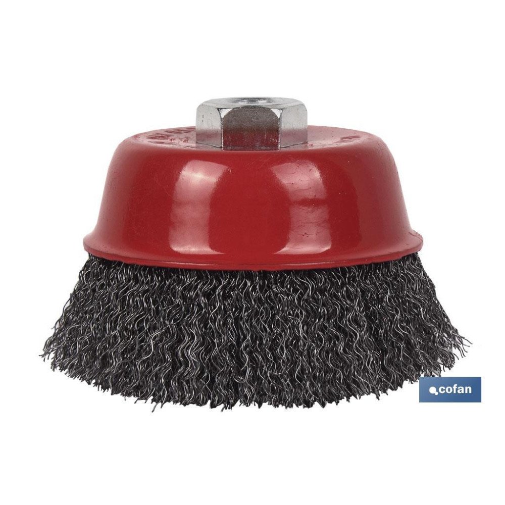 CEPILLO COPA ONDULADO M14 Ø125 ACERO 0.3mm (PACK: 1 UDS)