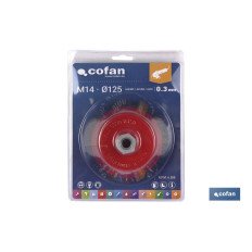 CEPILLO COPA ONDULADO M14 Ø125 ACERO 0.3mm (PACK: 1 UDS)