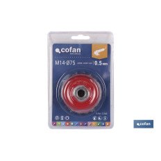 CEPILLO COPA TRENZADO M14 Ø125 ACERO 0.3mm (PACK: 1 UDS)