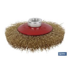 CEPILLO OBLICUO ONDULADO M14Ø100 A.LATON 0.3mm (PACK: 1 UDS)