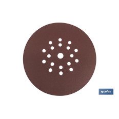 DISCO LIJA CON VELCRO DE ÓXIDO ALUMINIO ROJO Ø225 G-60 (PACK: 25 UDS)