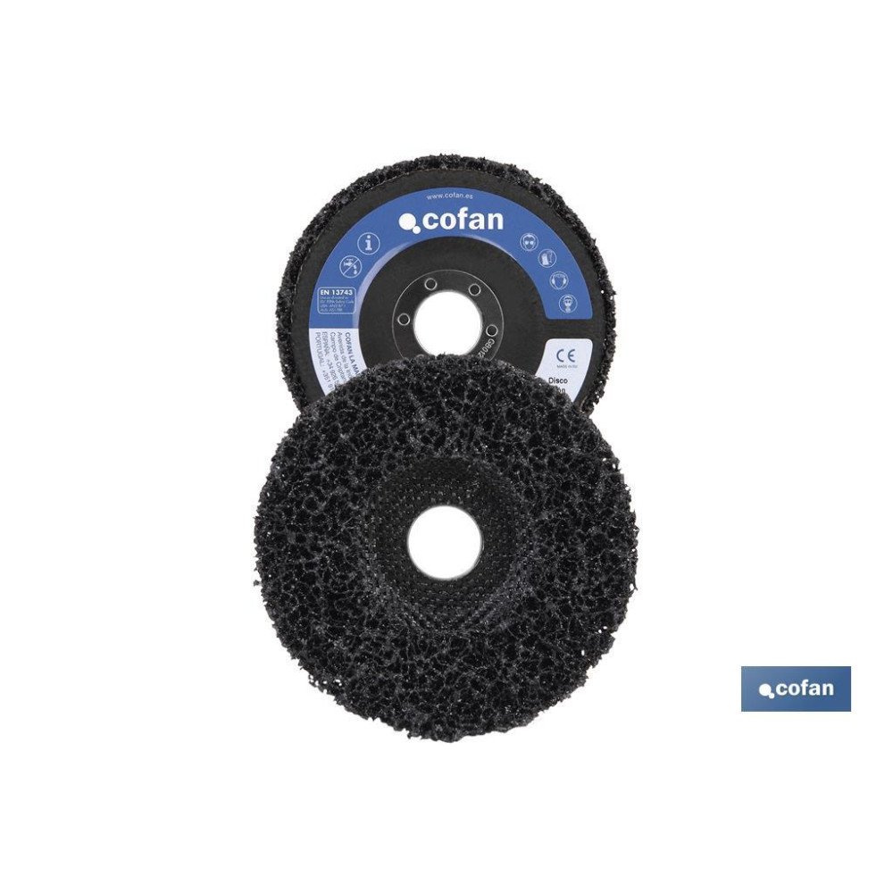 DISCO VELLON P/LIMPIEZA FIBRA-PLANO 125X22,2 (PACK: 6 UDS)