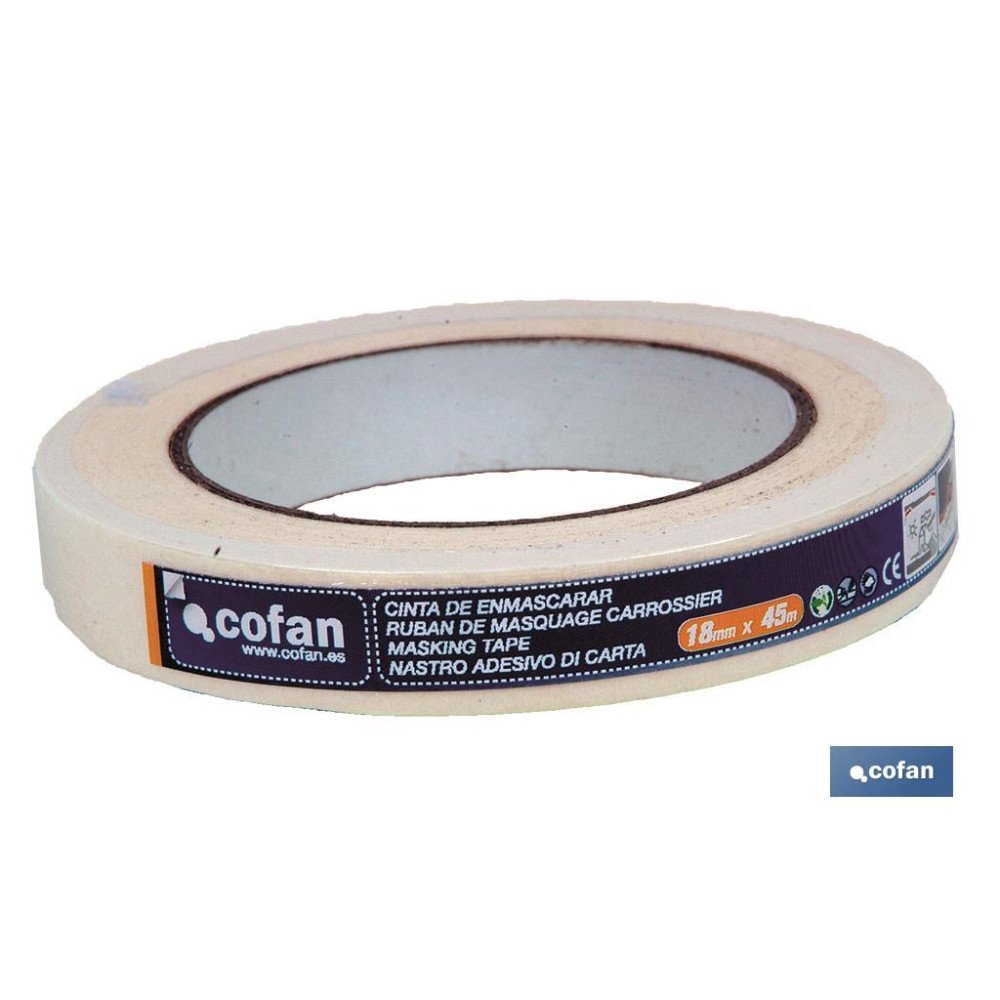 CINTA CREPE CARROCERO 30MM X 45MTS (PACK: 1 UDS)