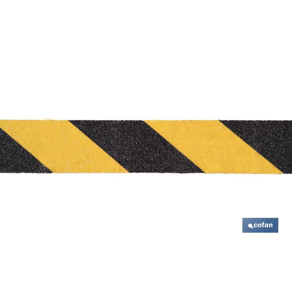 CINTA ANTIDESLIZANTE AMAR/NEG 18MTS X 50MM (PACK: 1 UDS)