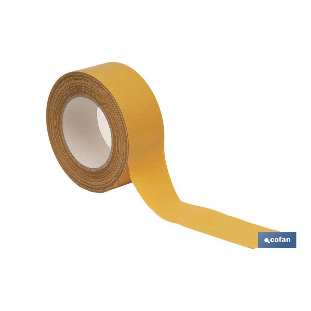 CINTA DOBLE CARA PARA MOQUETA 25MTS X 50MM (PACK: 1 UDS)