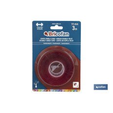 CINTA DOBLE CARA EXTRAFUERTE BRICOFAN 19 MM X 3 M (PACK: 1 UDS)