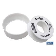 ROLLO 12 MTS CINTA PTFE DE 12mm X 0,076mm venta unitaria (PACK: 1 UDS)
