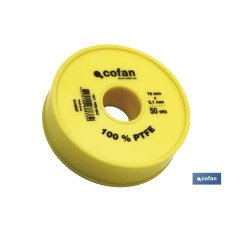 ROLLO DE CINTA PTFE DE 50 M 19MM X 010MM VENTA UNITARIA (PACK: 1 UDS)