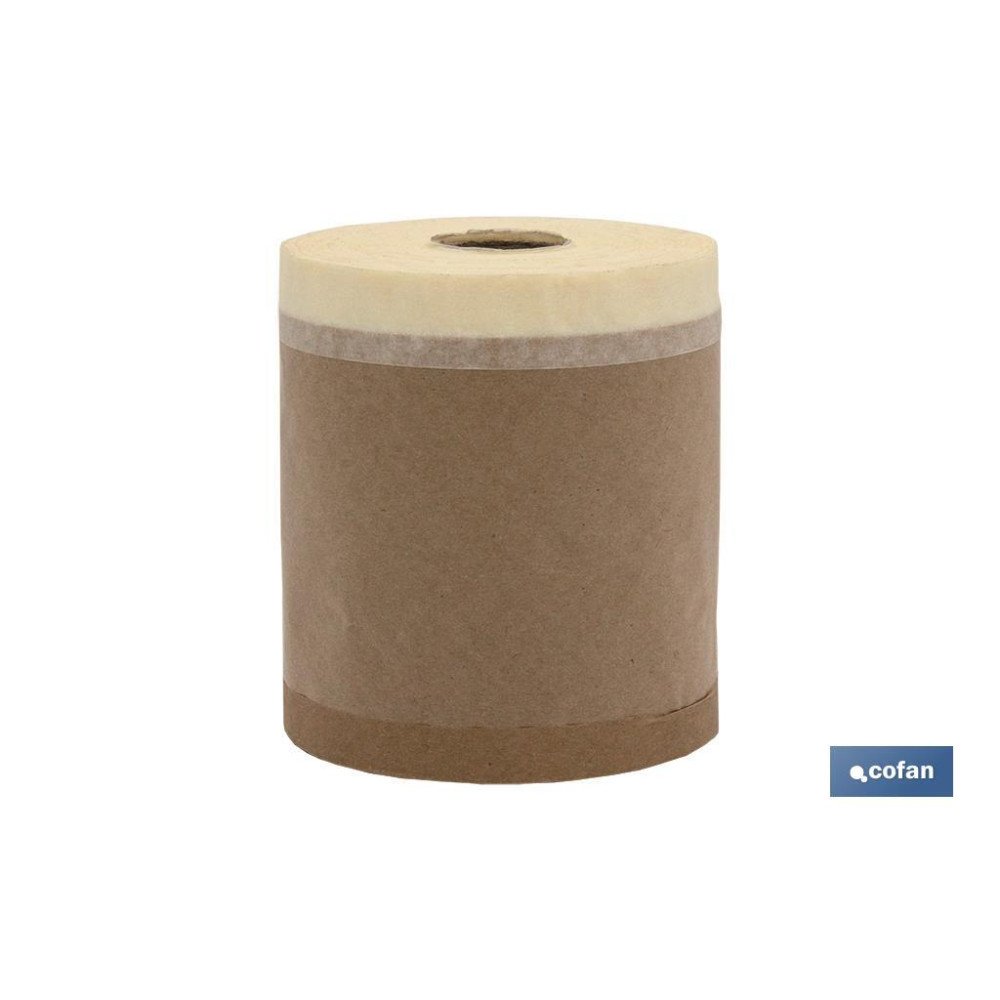 ROLLO CINTA CREPE+PAPEL KRAFT (15cm X 45m) (PACK: 1 UDS)