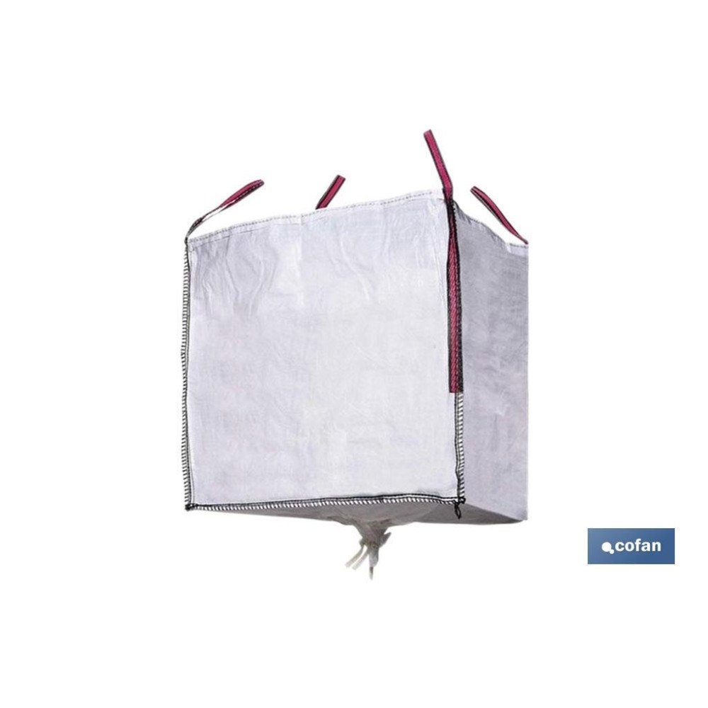 BIG BAG ESCOMBROS 90X90X90CMS BLANCO C/VALV.DESCARGA (PACK: 1 UDS)