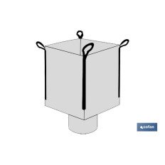 BIG BAG ESCOMBROS 90X90X90CMS BLANCO C/VALV.DESCARGA (PACK: 1 UDS)
