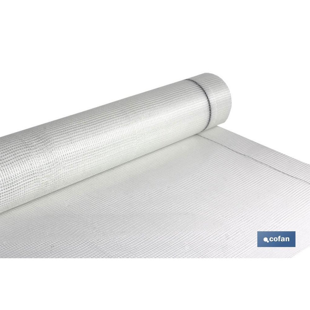 ROLLO 1x50 m MALLA F.DE VIDRIO 5x5mm REVOCOS YESO (PACK: 1 UDS)