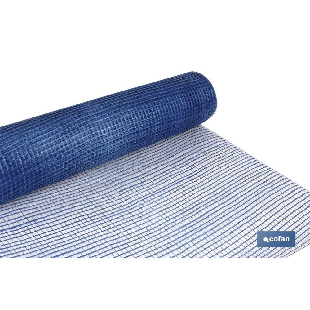 ROLLO 1x50 m MALLA F.VIDRIO 10x10mm REVOCOS MORTERO (PACK: 1 UDS)