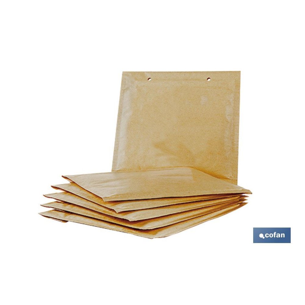 PACK DE 5 SOBRES KRAFT CON BURBUJA 250X350 MM (PACK: 1 UDS)