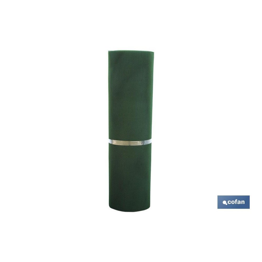 MALLA PLAST. CUADRADA JARDIN 5mm VERDE 1x25m (PACK: 1 UDS)