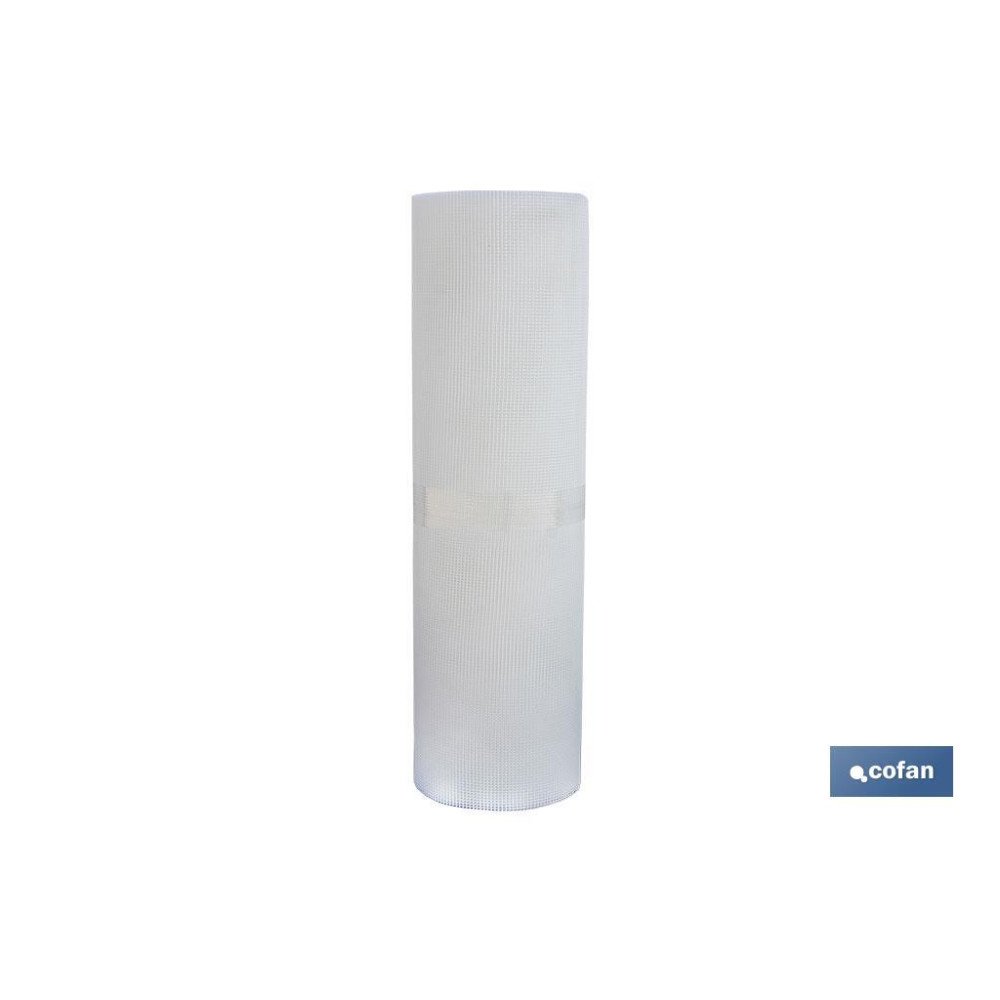 MALLA PLAST. CUADRADA JARDIN 5mm BLANCO 1x25m (PACK: 1 UDS)