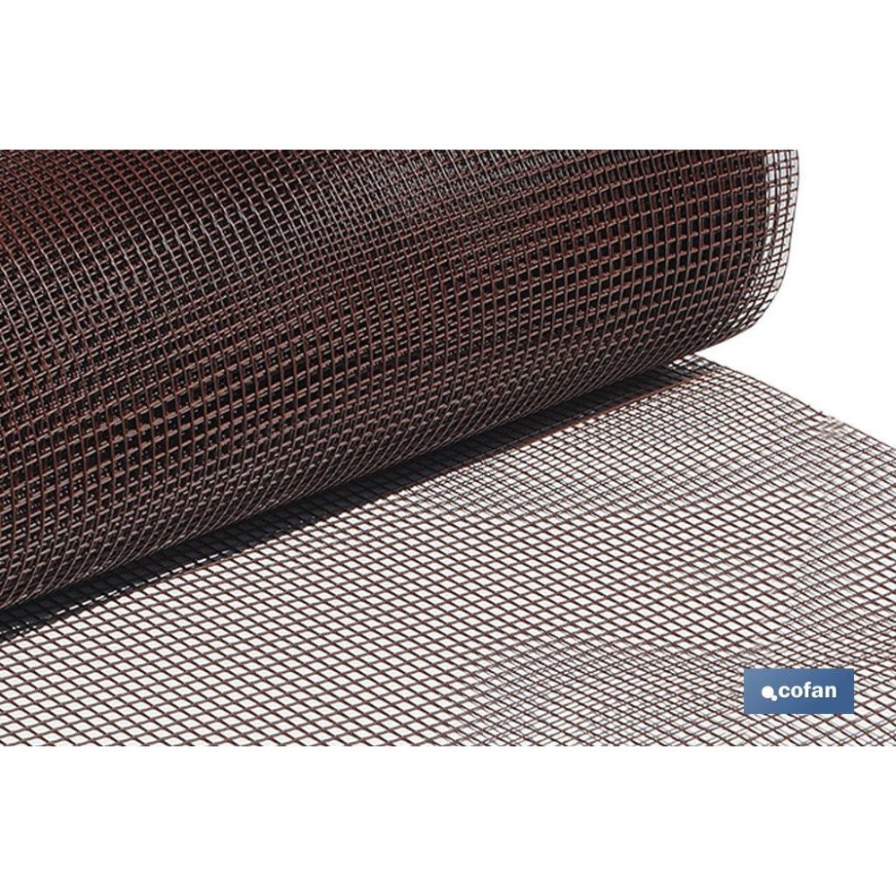 MALLA PLAST. CUADRADA JARDIN 10mm MARRON 1x25m (PACK: 1 UDS)