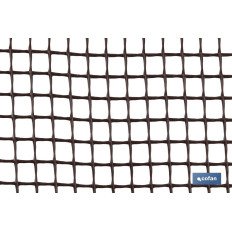 MALLA PLAST. CUADRADA JARDIN 10mm MARRON 1x25m (PACK: 1 UDS)