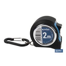 FLEXÓMETRO STANDARD + MOSQUETÓN 16 MM X 2 M (PACK: 1 UDS)