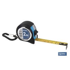 FLEXÓMETRO STANDARD + MOSQUETÓN 16 MM X 2 M (PACK: 1 UDS)