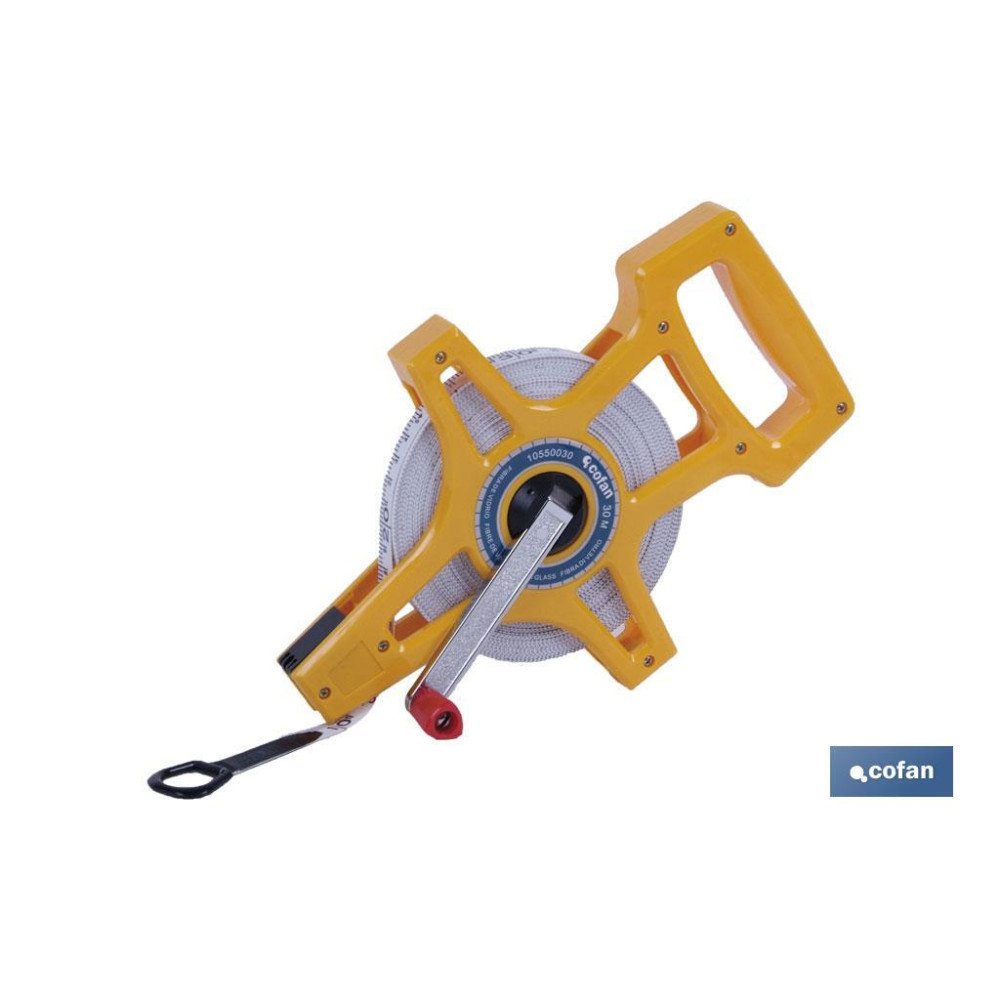 CINTA MÉTRICA FIBRA VIDRIO CON MANGO 50 M (PACK: 1 UDS)