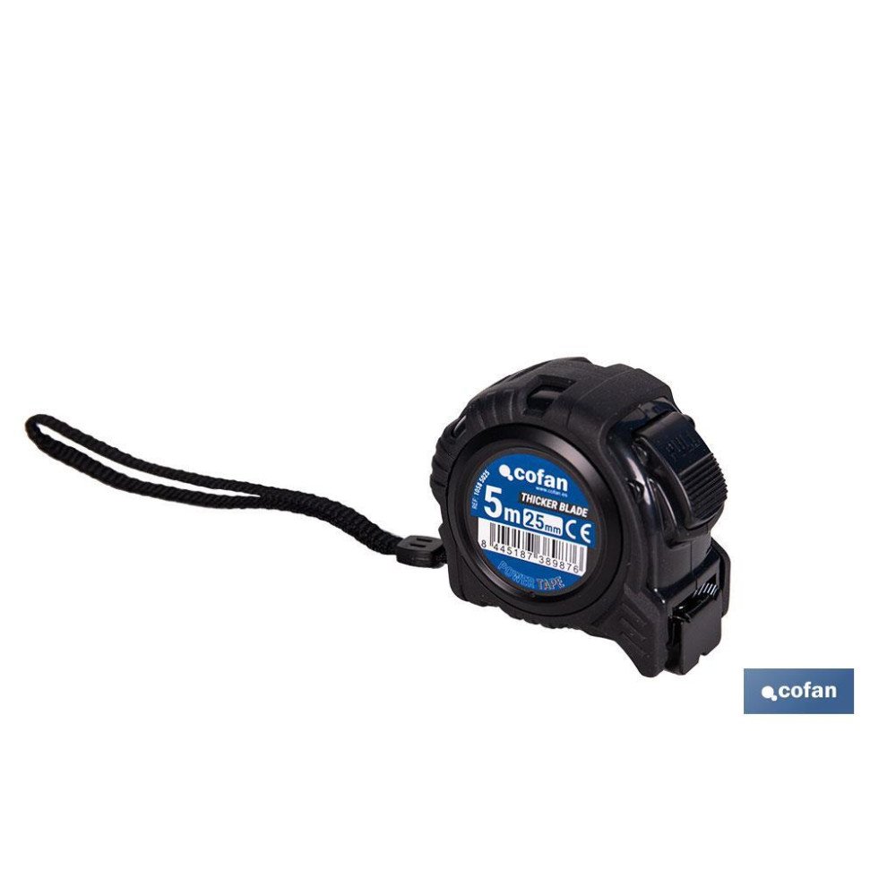 FLEXÓMETRO HOJA NEGRA DOBLE CARA 25 MM X 5 M (PACK: 1 UDS)