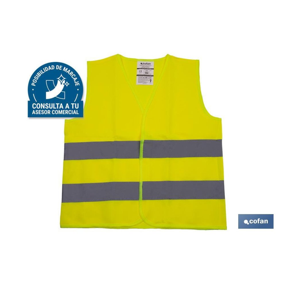 CHALECO AMARILLO REFLECTANTE P/NIÑOS (PACK: 1 UDS)