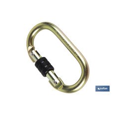 MOSQUETÓN CON ROSCA SEGURIDAD (PACK: 1 UDS)