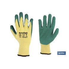 GUANTE LATEX RUGOSO VERDE...