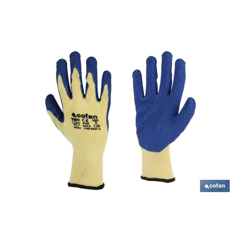 BLISTER G. LATEX RUG. AZUL T-10 (PACK: 12 UDS)